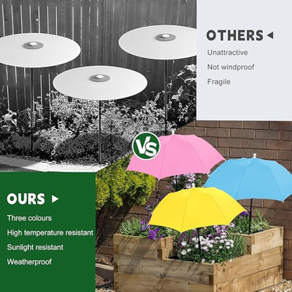 3-Pack Adjustable Plant Shade Umbrellas for Outdoor Sun Protection