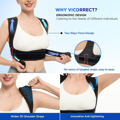 Adjustable Posture Corrector & Back Support – Medium