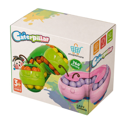 360° Rotating Caterpillar Magic Bean Sensory Fidget Toy for Toddlers