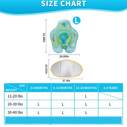 Inflatable Baby Pool Float with Sun Canopy – Green