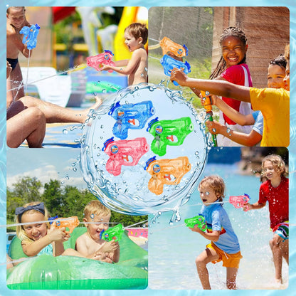 4-Pack Kids Water Guns with 5–7 m Long Range for Outdoor Play