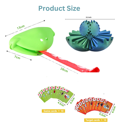 Frog Tongue Catching Game & 3D Gear Sphere Fidget Toy Set