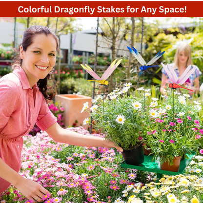 12-Piece Dragonfly Garden Stakes & Décor Clips with Installation Pliers