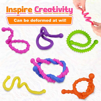 30-Piece Stress Relief Fidget Toy Set: 24 Cubes & 6 Fidget Sticks