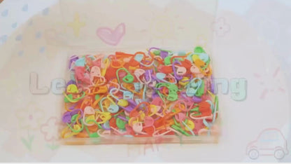 300-Piece Knitting Stitch Marker Set with 6 Yarn Needles