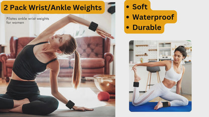 2-Piece Adjustable Wrist & Ankle Weight Set, 500 g Each