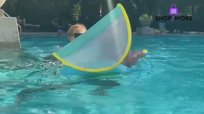 Inflatable Baby Pool Float with Sun Canopy – Green