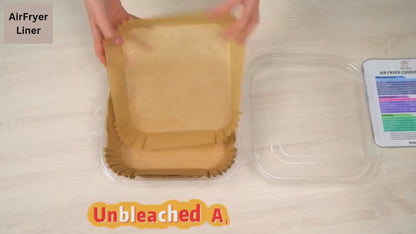 200 Disposable Air Fryer Liners with 12 Reusable Silicone Baking Cups